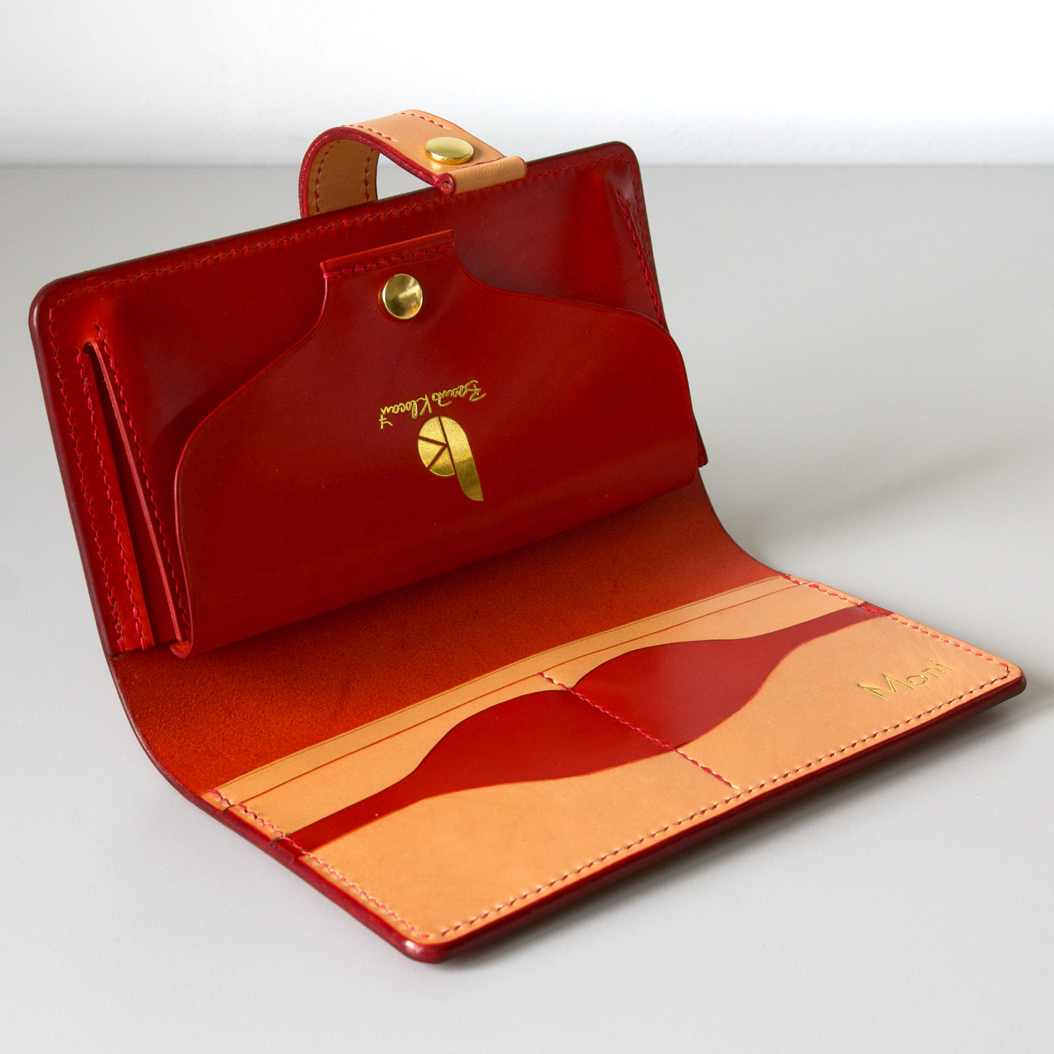 two-colour clutch envelope with closure