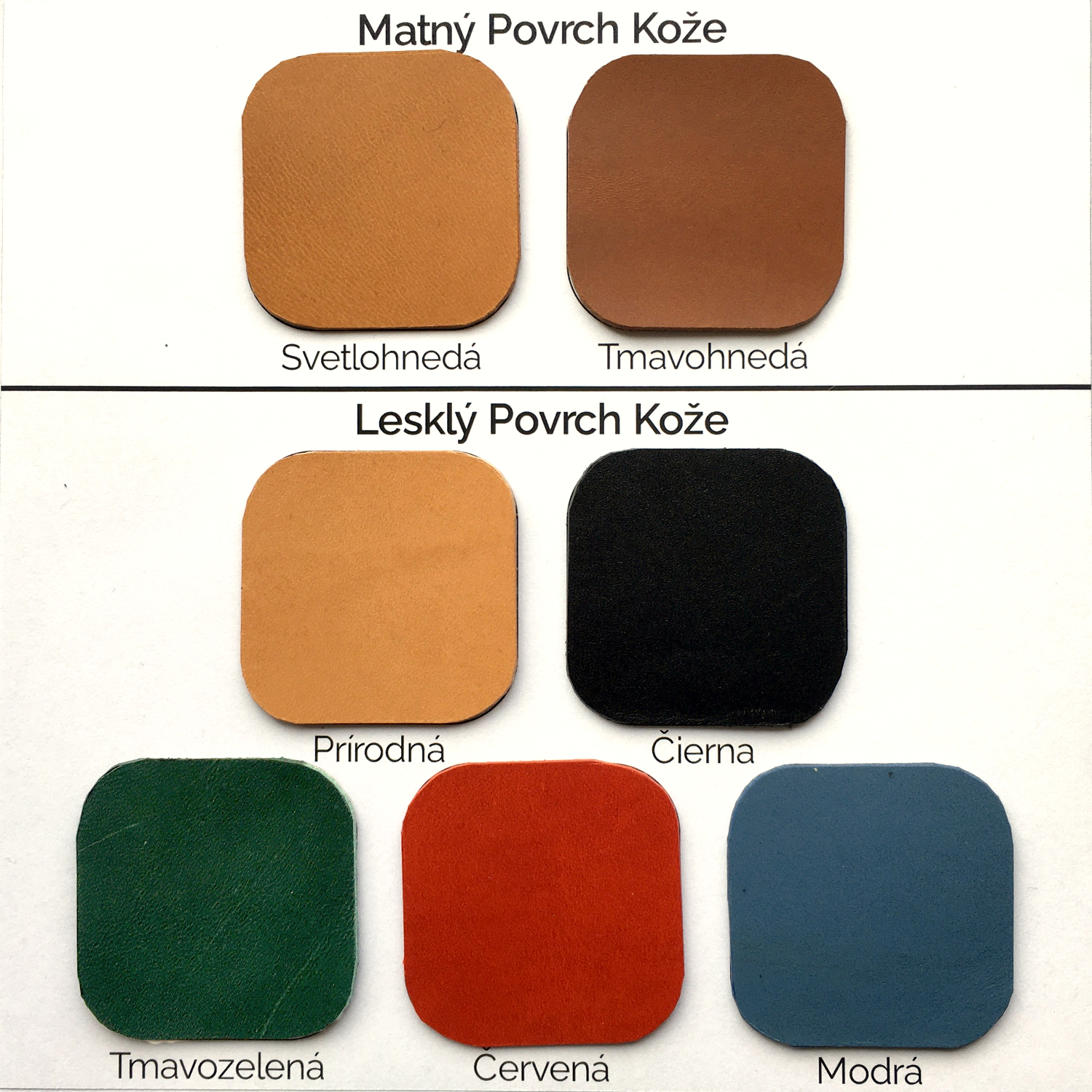 leather colour samples